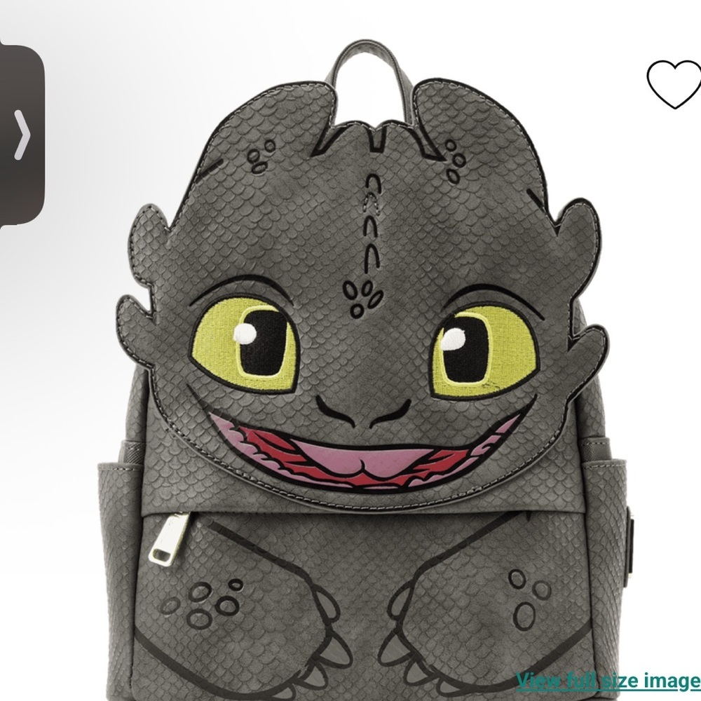 Loungefly How to Train Your Dragon Toothless Cosplay Mini Backpack NWT